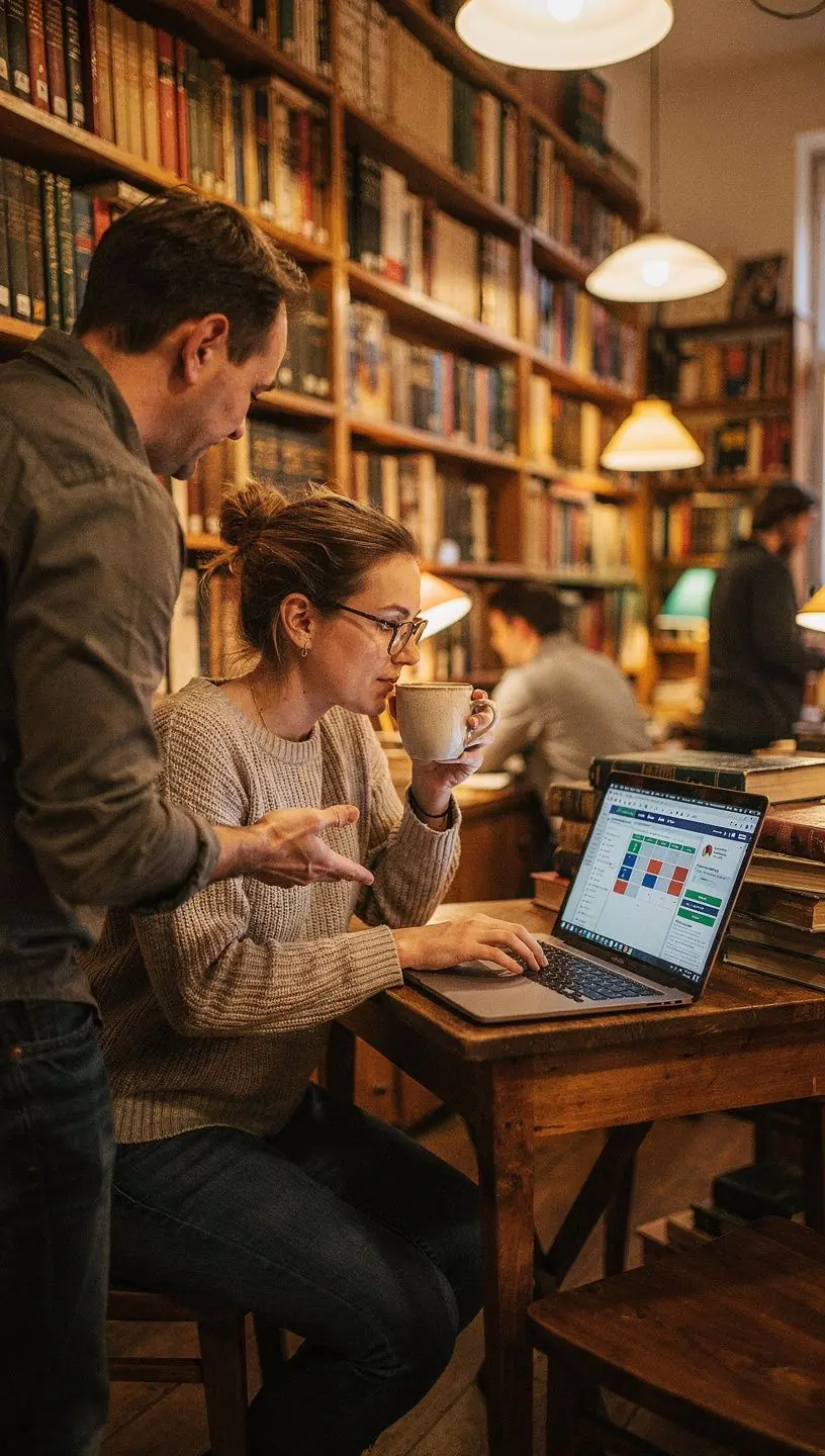 Un ecran de computer care afișează un blog despre soluții digitale pentru organizarea rutinei zilnice.